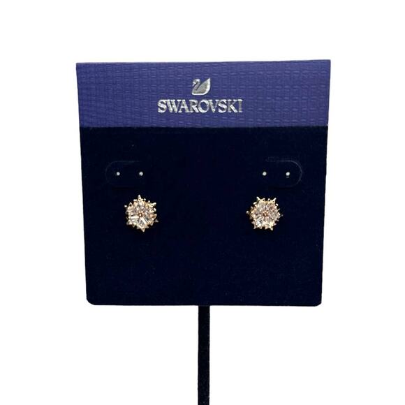 Swarovski Magic stud earrings Snowflake Rose Gold - Picture 2 of 5